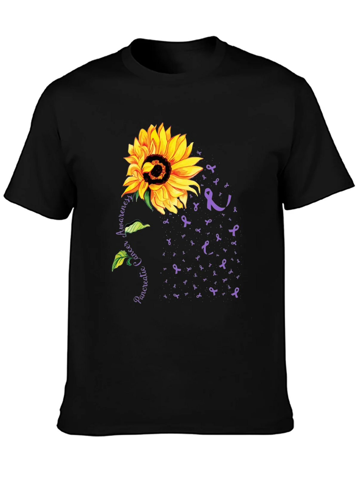 Sunflower Pancreatic Cancer Awareness T-Shirt product image 3