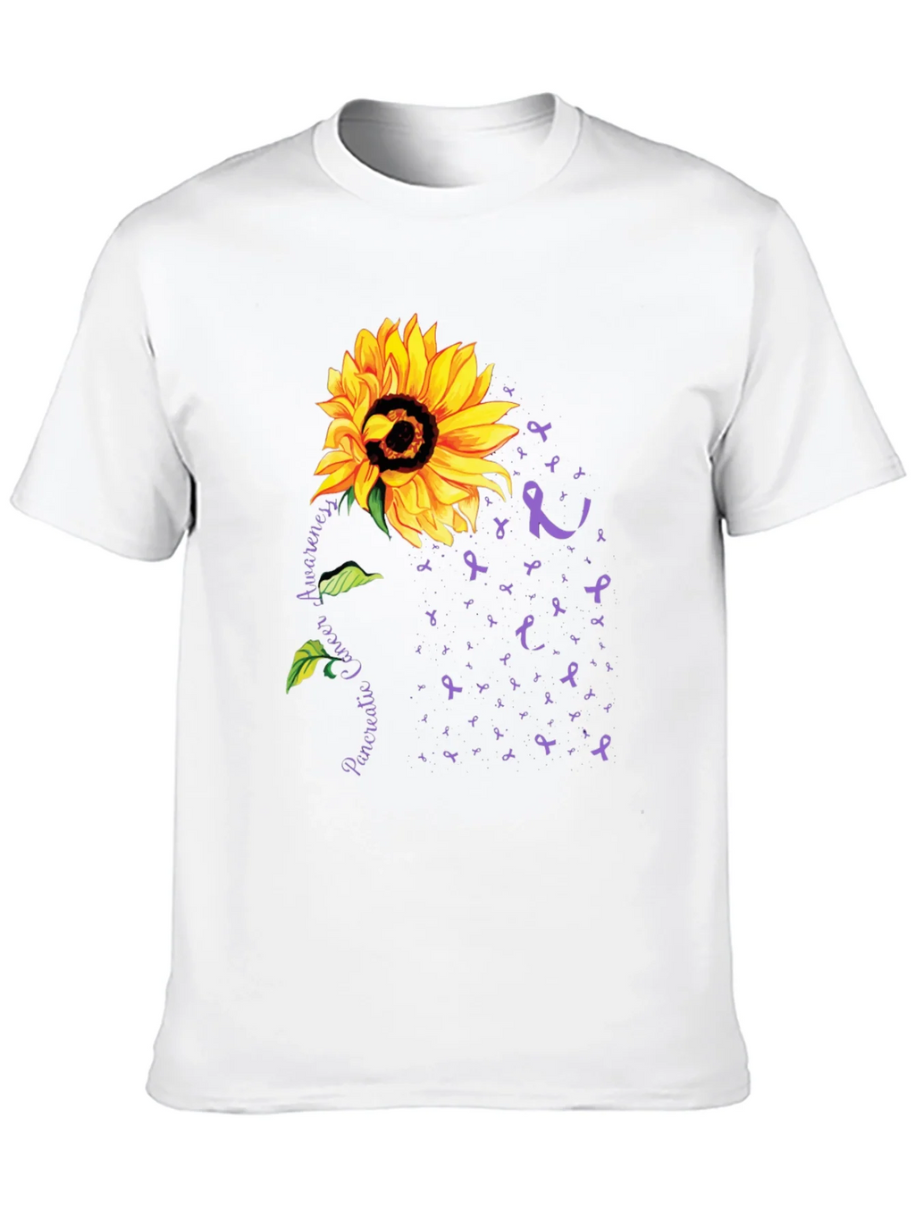 Sunflower Pancreatic Cancer Awareness T-Shirt product image 9