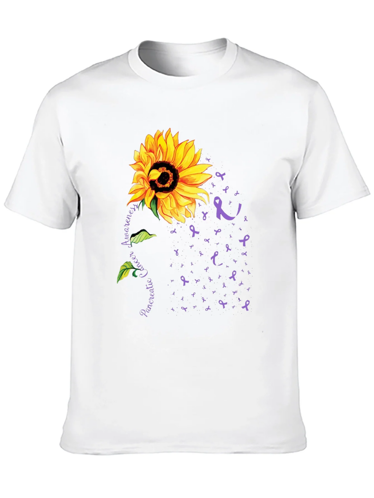 Sunflower Pancreatic Cancer Awareness T-Shirt product image 9