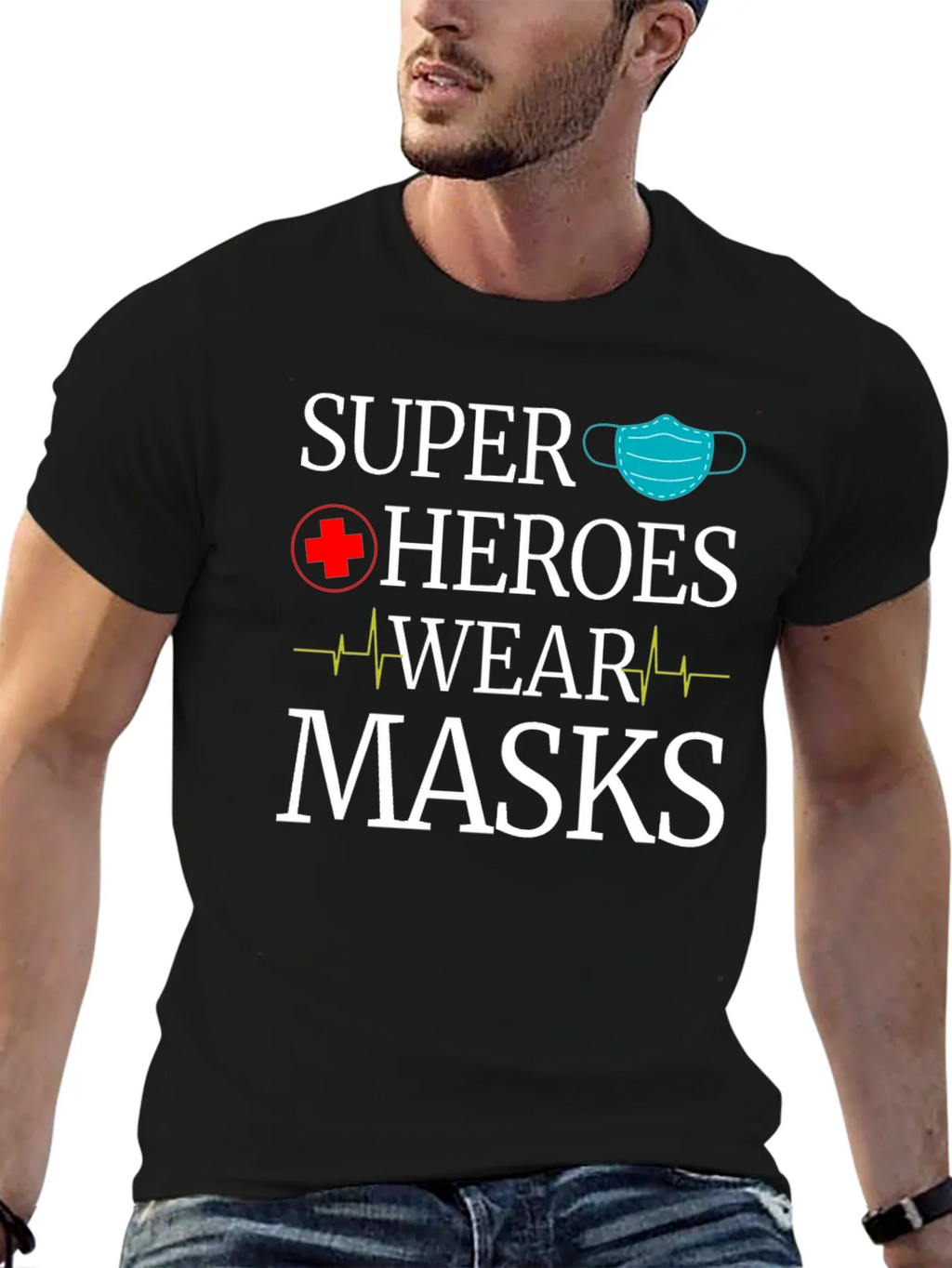 Super Heroes Wear Masks T-Shirt product image 6