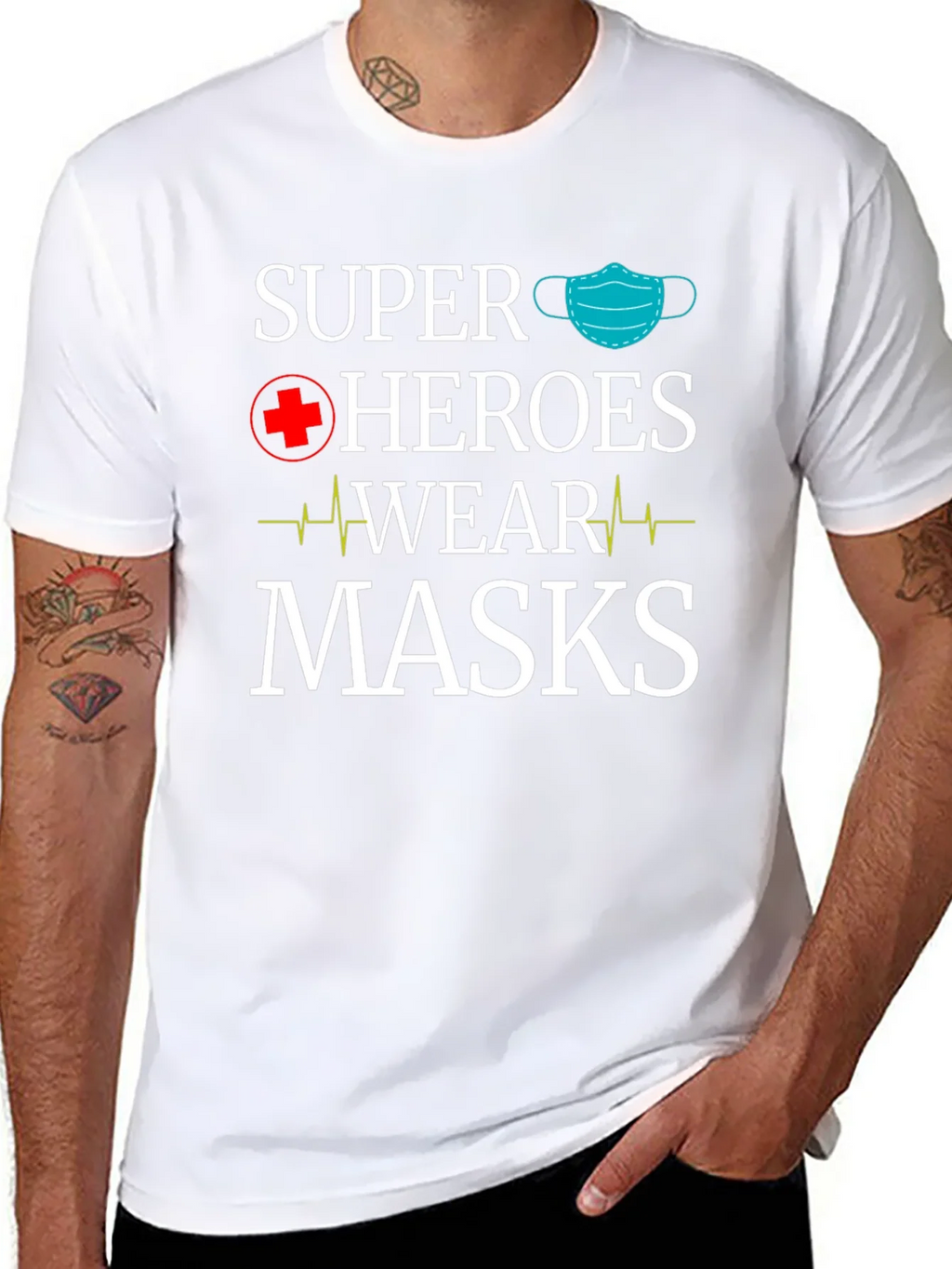 Super Heroes Wear Masks T-Shirt product image 7