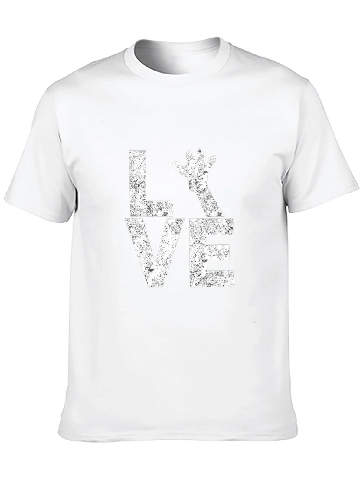 Love Giraffe Graphic Tee - Unisex Black T-Shirt product image 8
