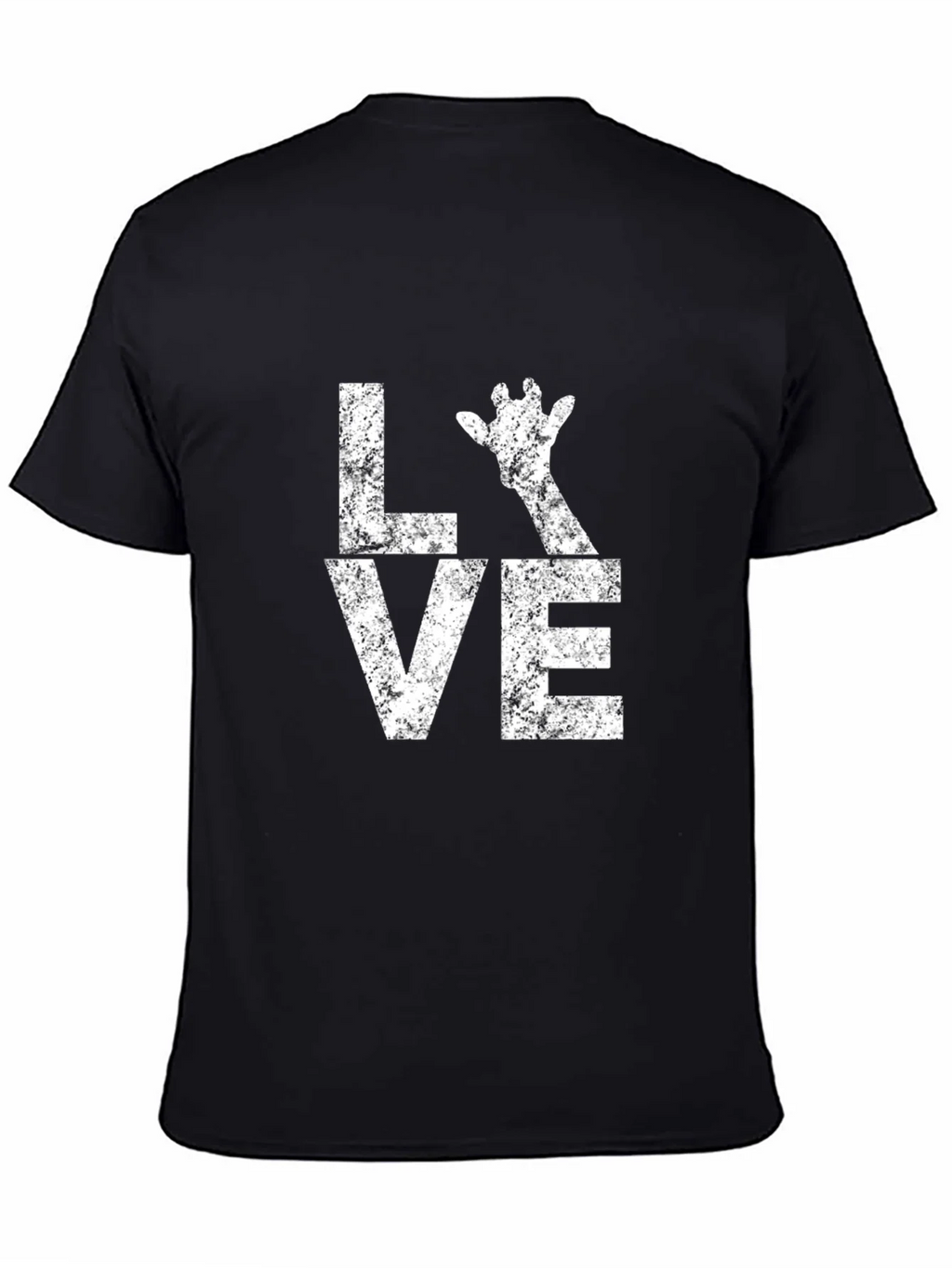 Love Giraffe Graphic Tee - Unisex Black T-Shirt product image 4