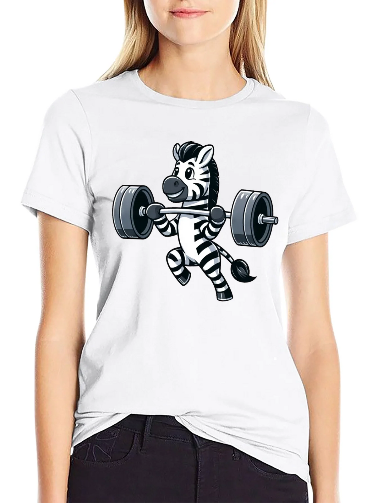 Weightlifting Zebra Graphic Tee - Black product image 4