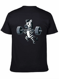 Weightlifting Zebra Graphic Tee - Black product image 1