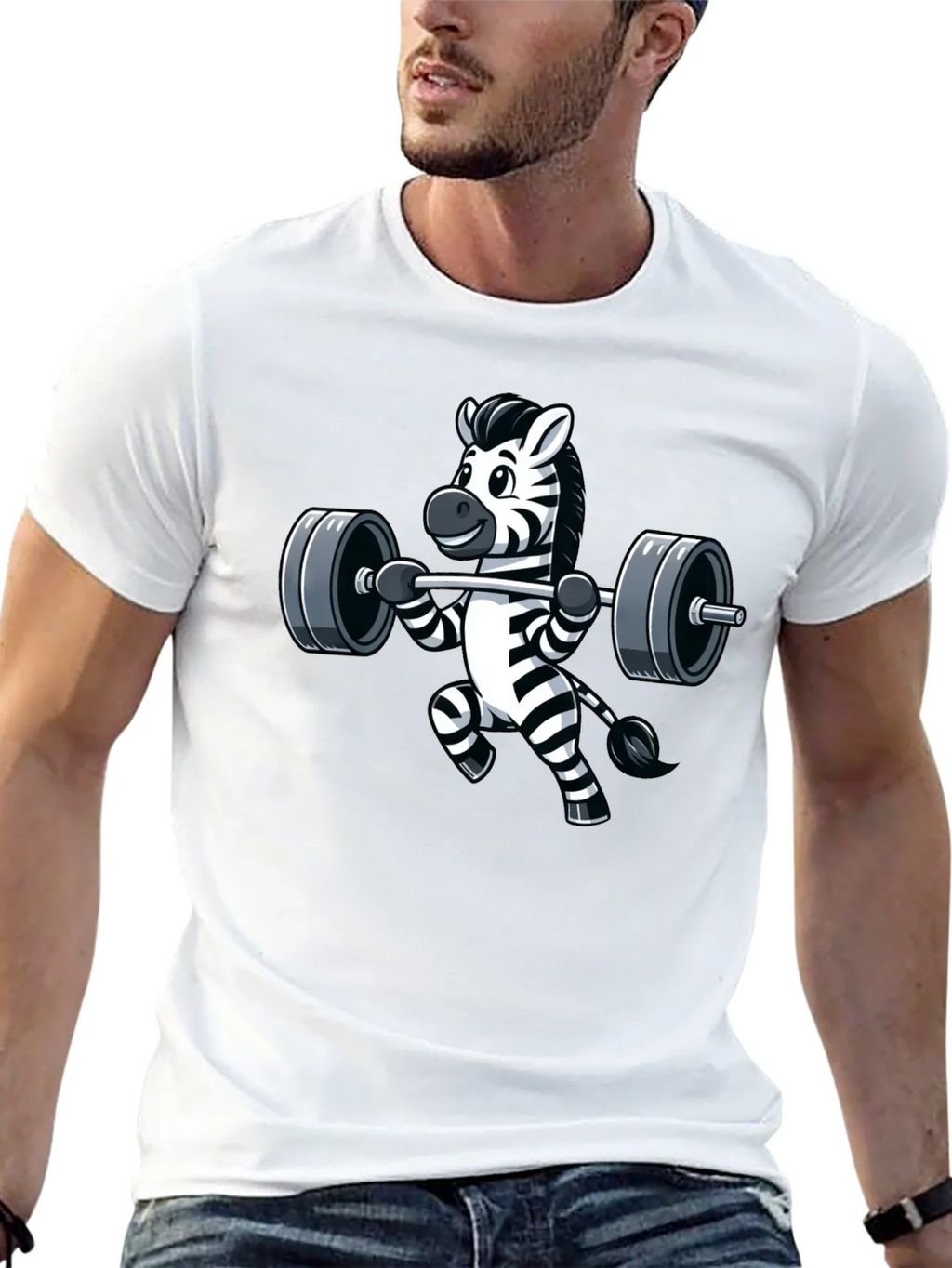 Weightlifting Zebra Graphic Tee - Black product image 7