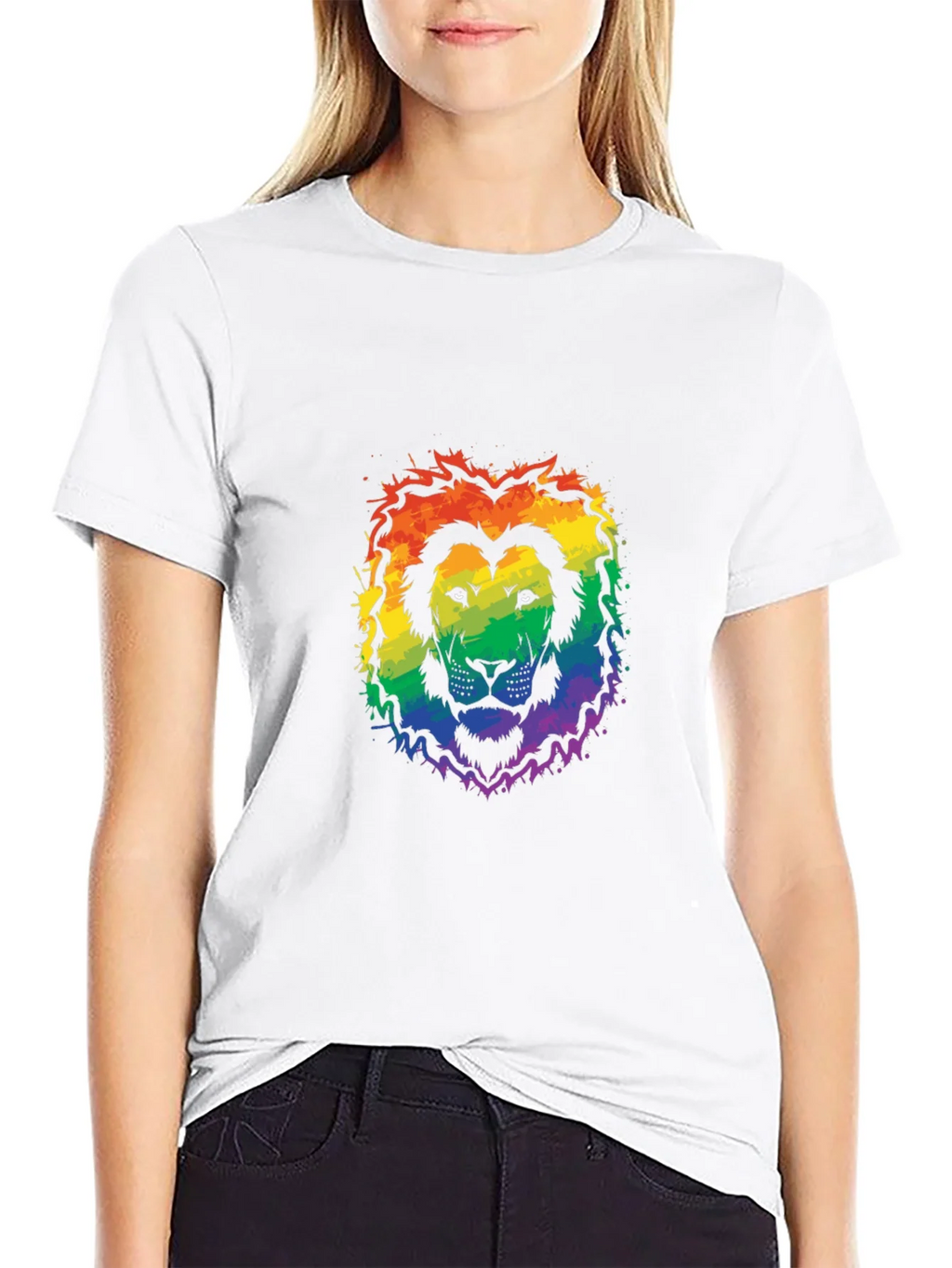 Rainbow Pride Lion Graphic Tee product image 8