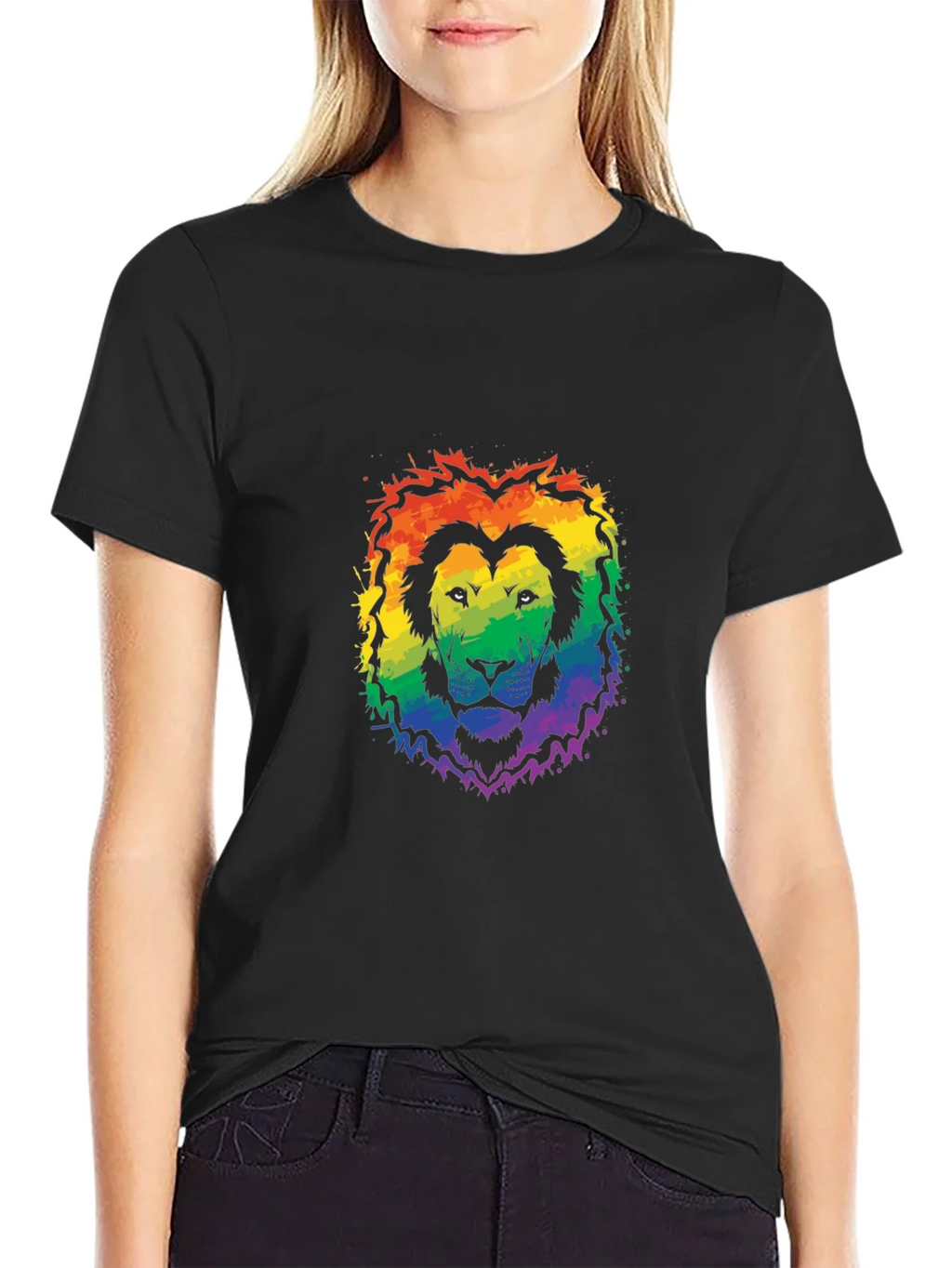 Rainbow Pride Lion Graphic Tee product image 2