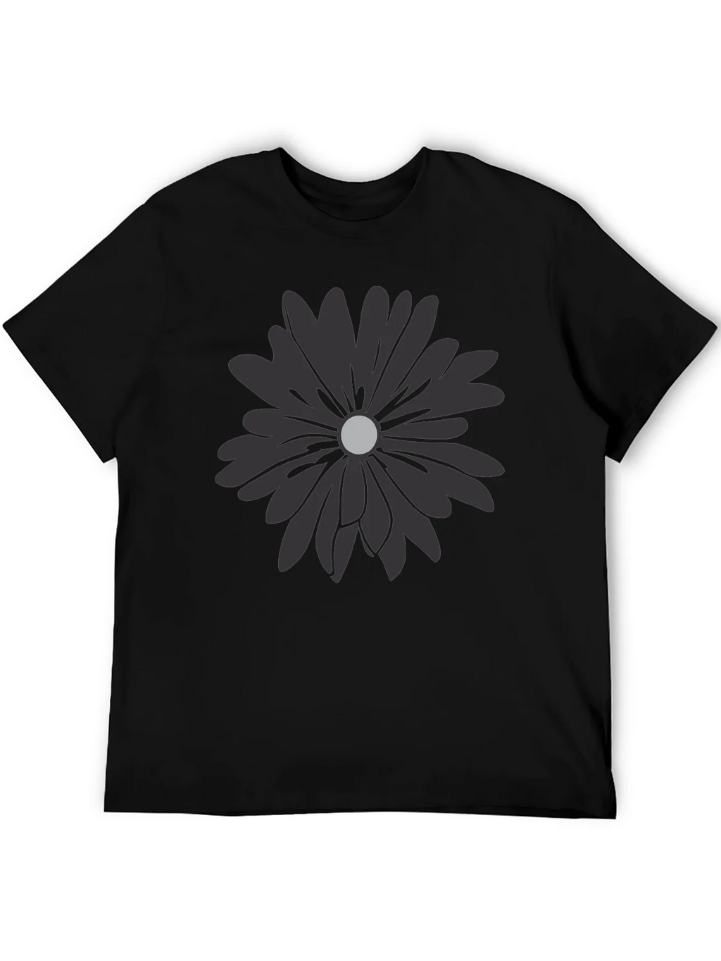 Black Flower Graphic T-Shirt - Modern Casual Tee product image 5