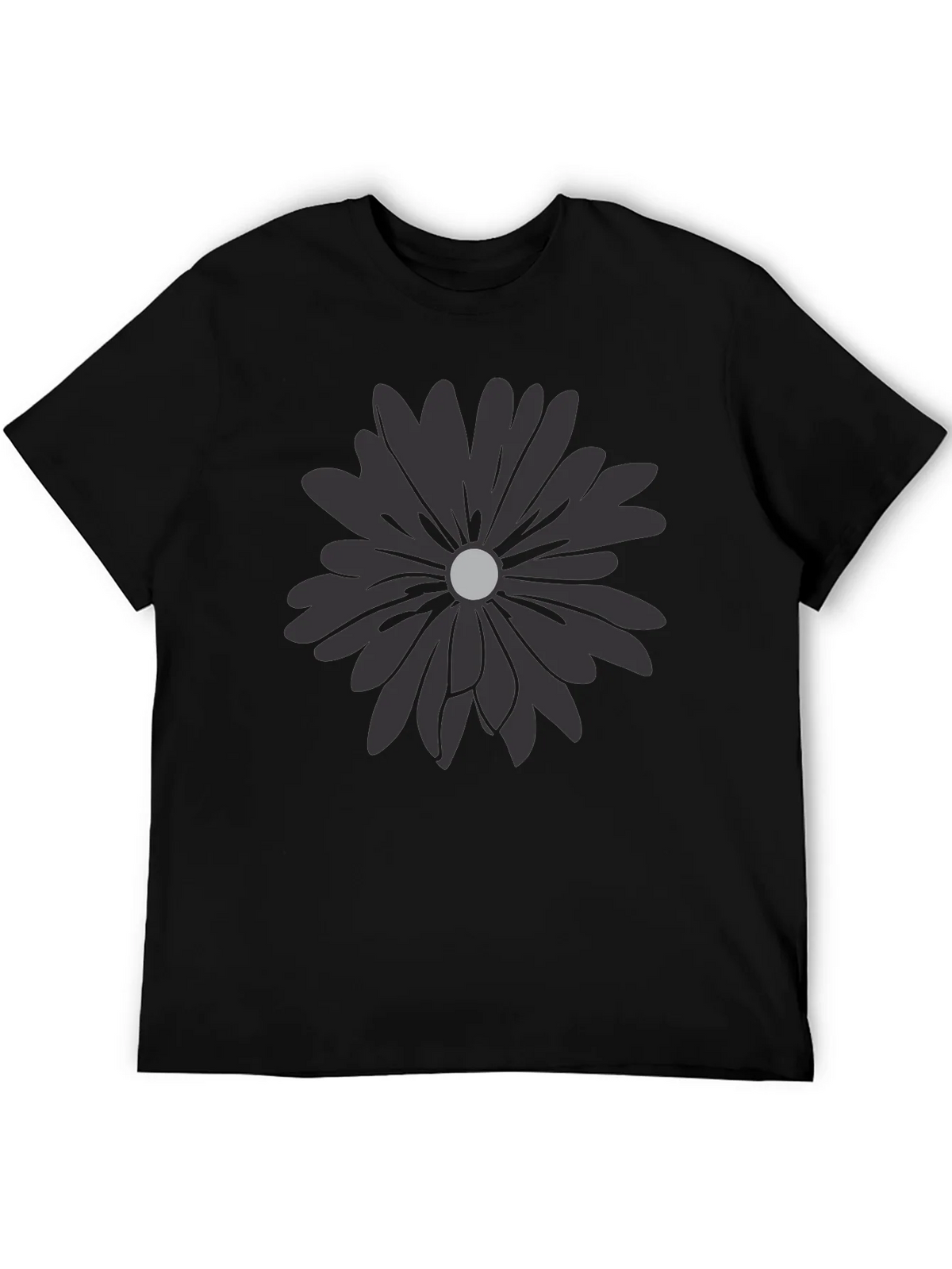 Black Flower Graphic T-Shirt - Modern Casual Tee product image 5