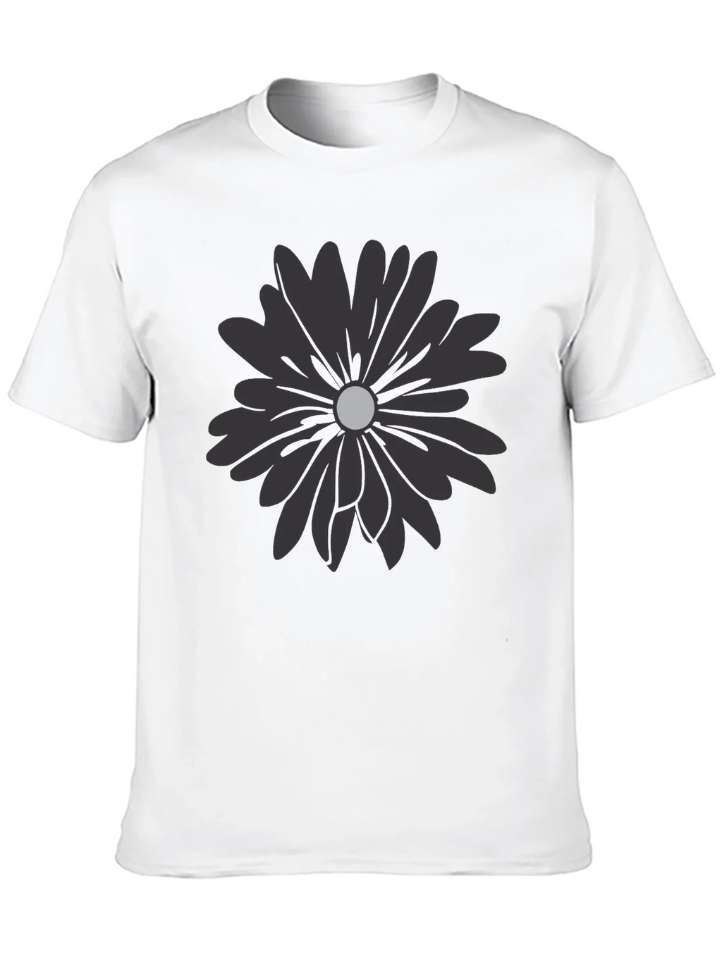 Black Flower Graphic T-Shirt - Modern Casual Tee product image 9