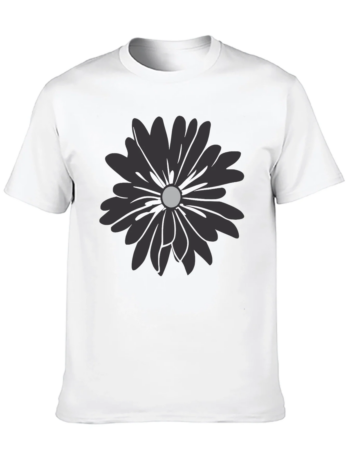 Black Flower Graphic T-Shirt - Modern Casual Tee product image 9