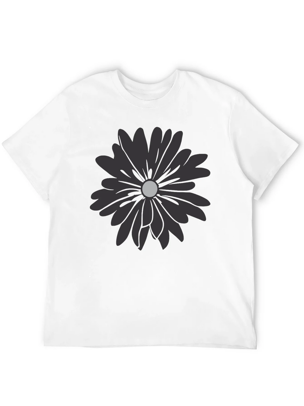 Black Flower Graphic T-Shirt - Modern Casual Tee product image 11