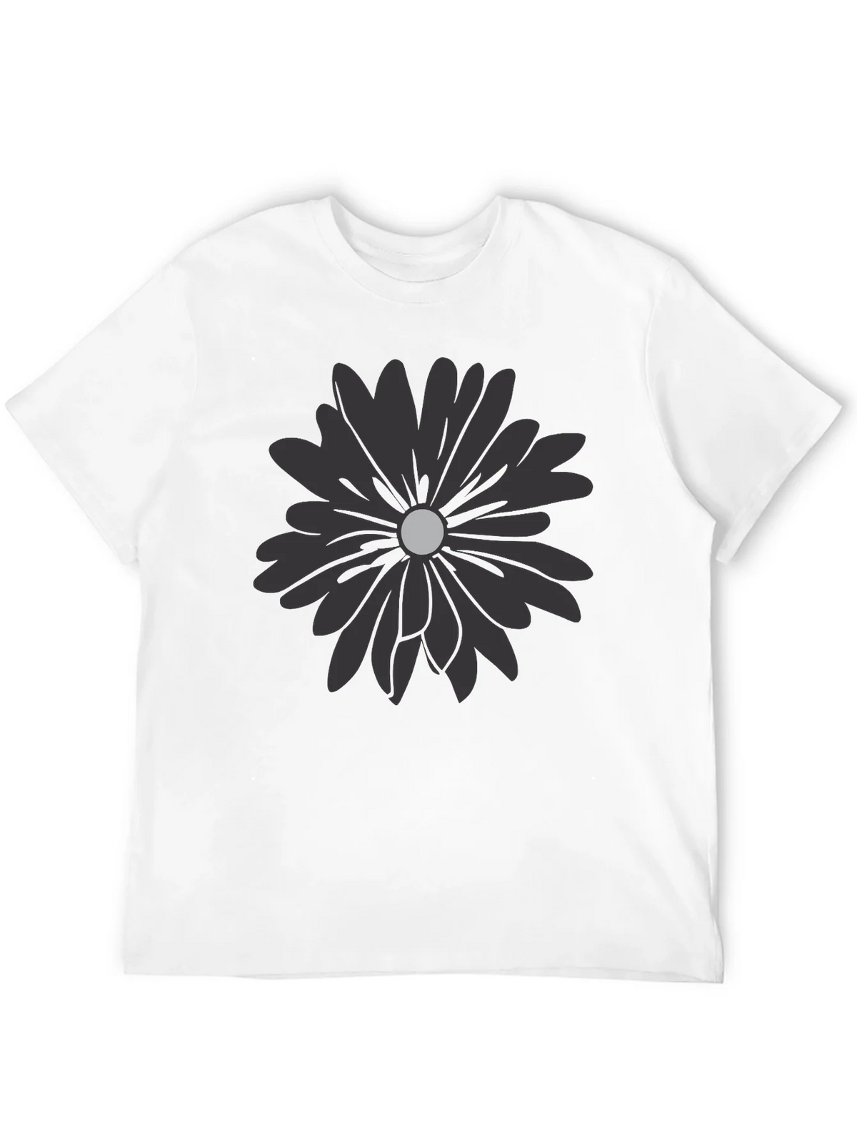 Black Flower Graphic T-Shirt - Modern Casual Tee product image 11