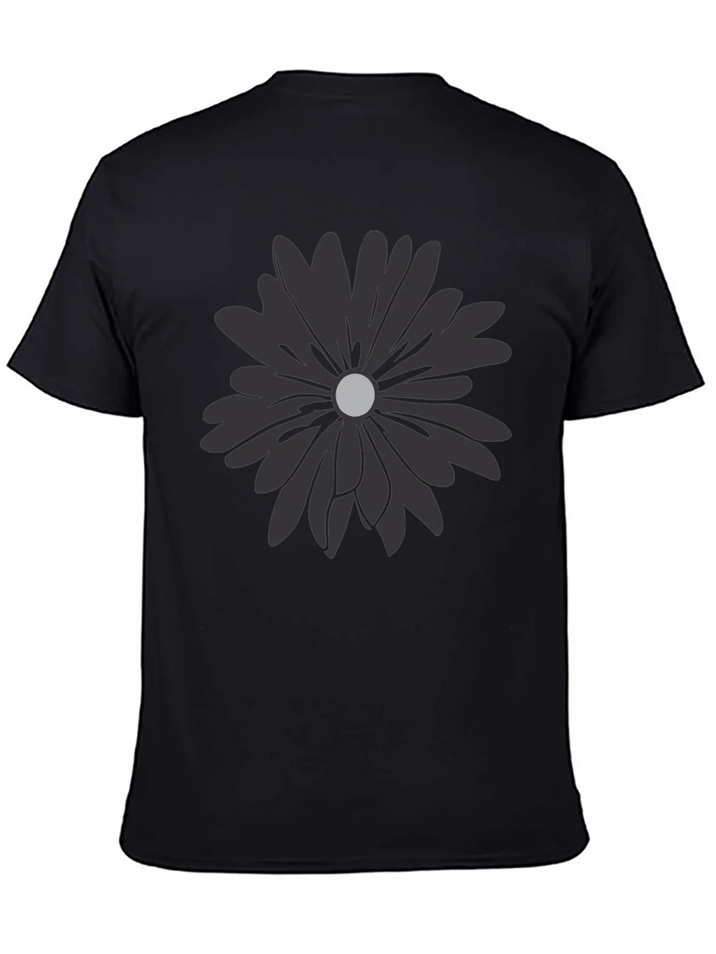 Black Flower Graphic T-Shirt - Modern Casual Tee product image 4