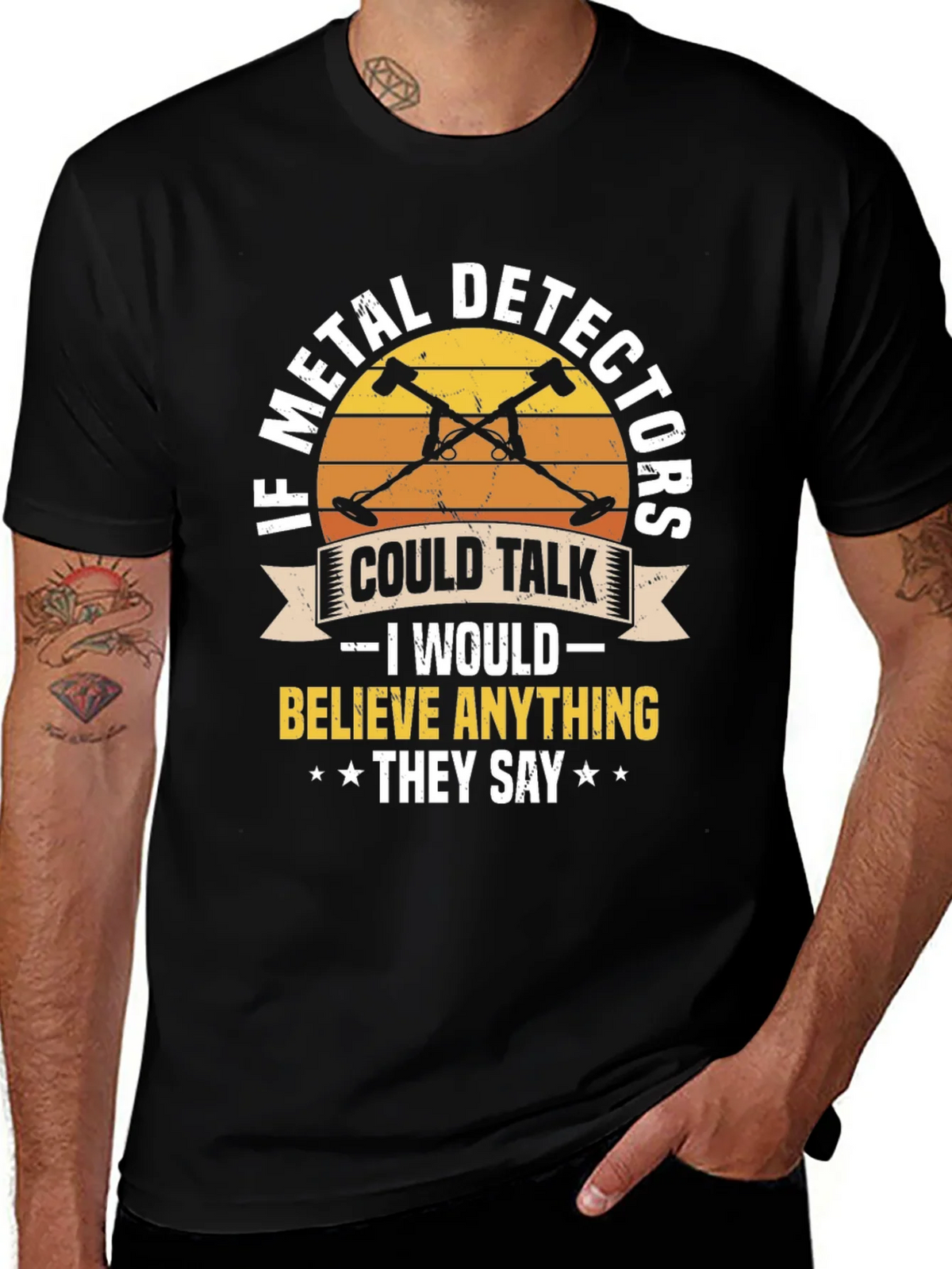 Metal Detector T-Shirt - If Detectors Could Talk product image 1