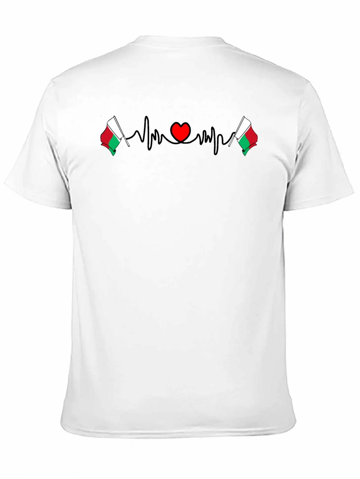 Madagascar Flag Heartbeat Graphic T-Shirt product image 10