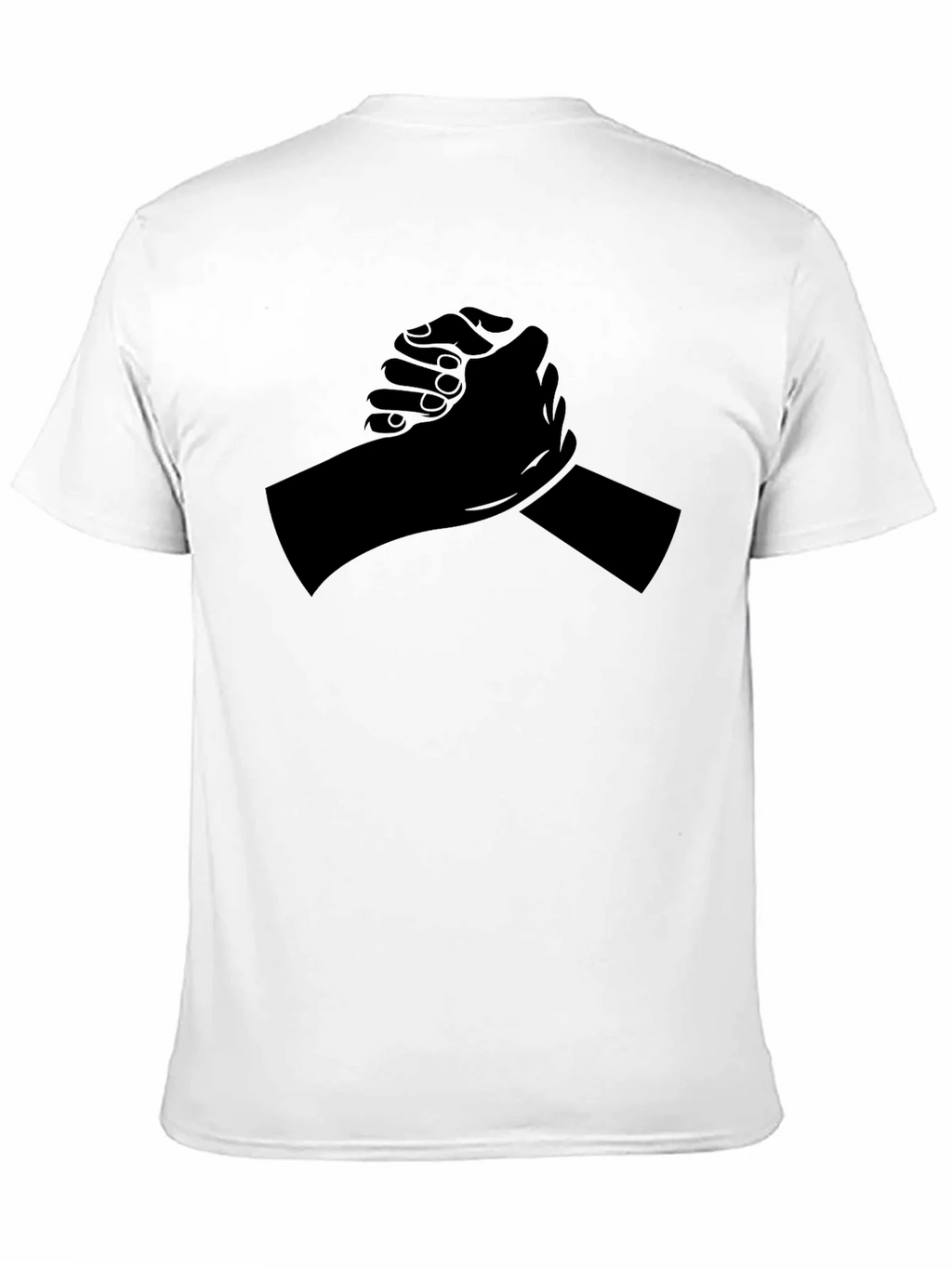 Black T-Shirt with Arm Wrestling Design product image 10