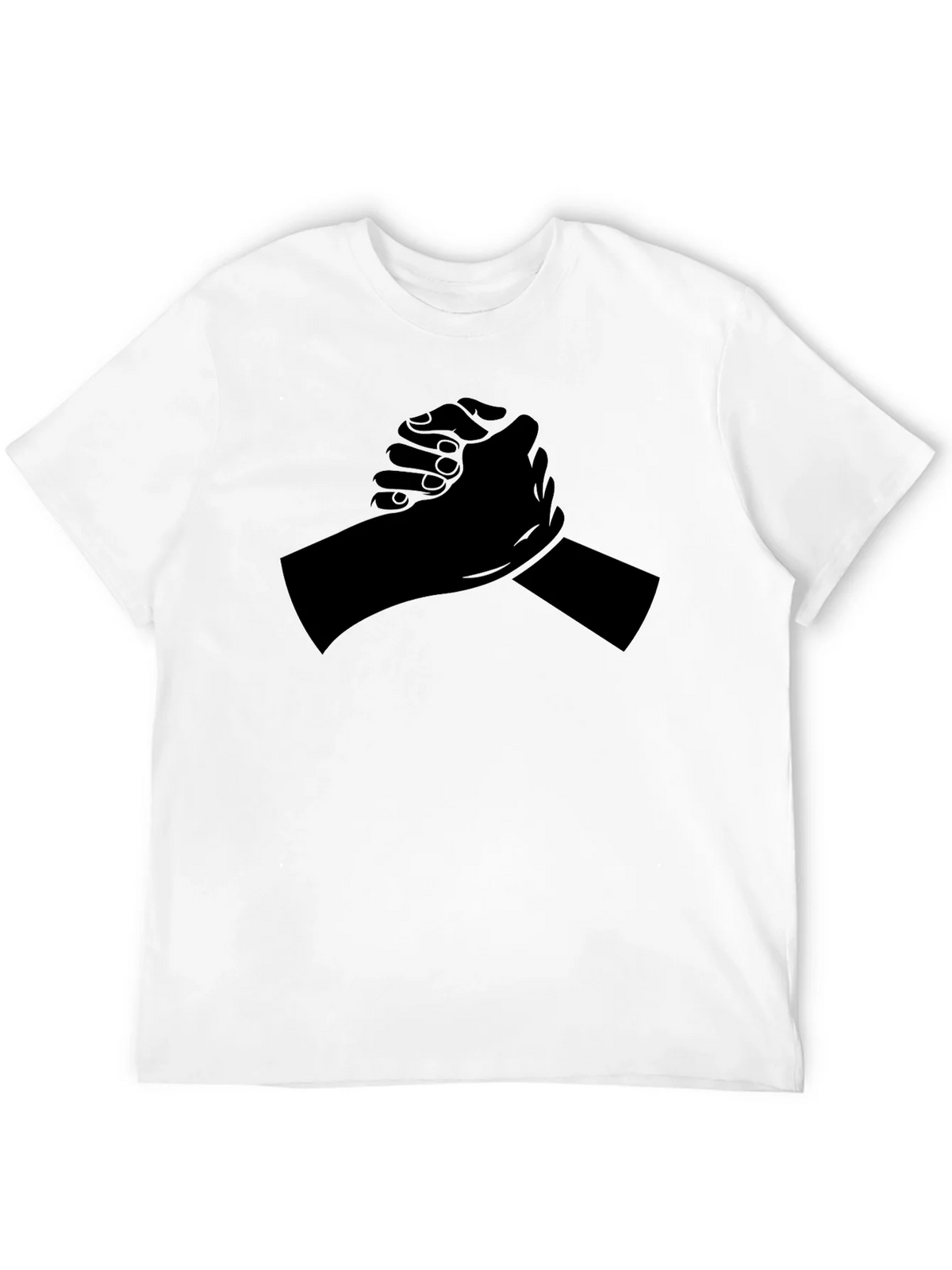 Black T-Shirt with Arm Wrestling Design product image 11