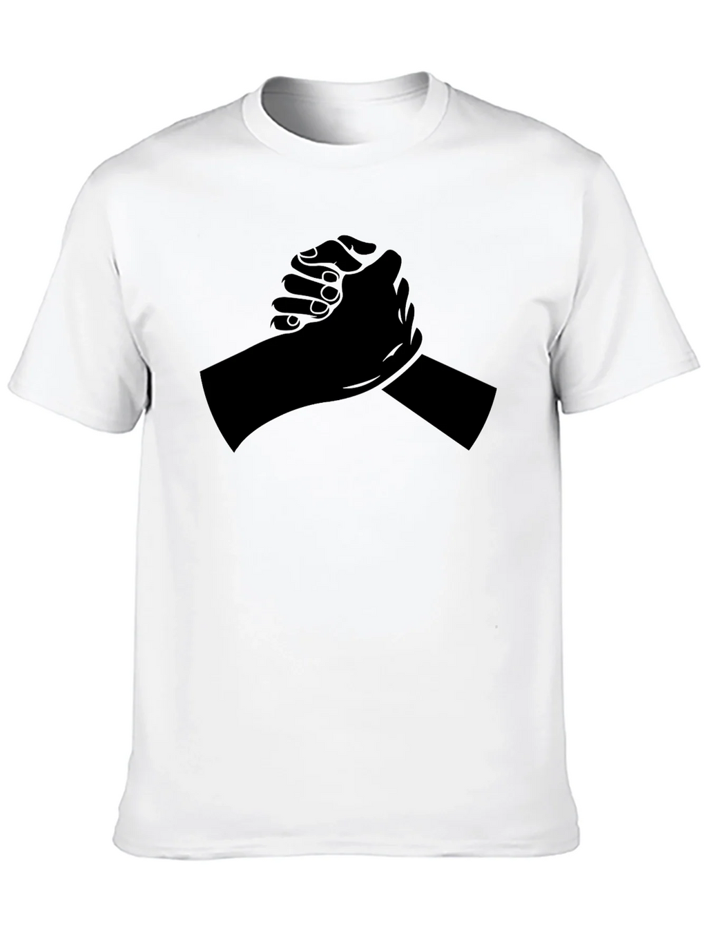 Black T-Shirt with Arm Wrestling Design product image 9