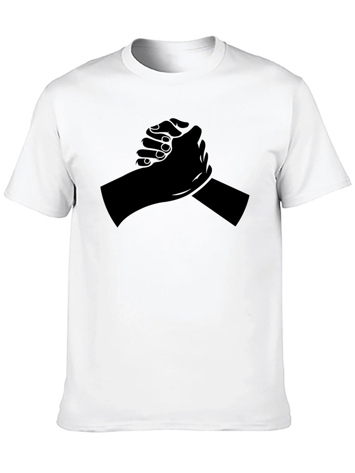 Black T-Shirt with Arm Wrestling Design product image 9