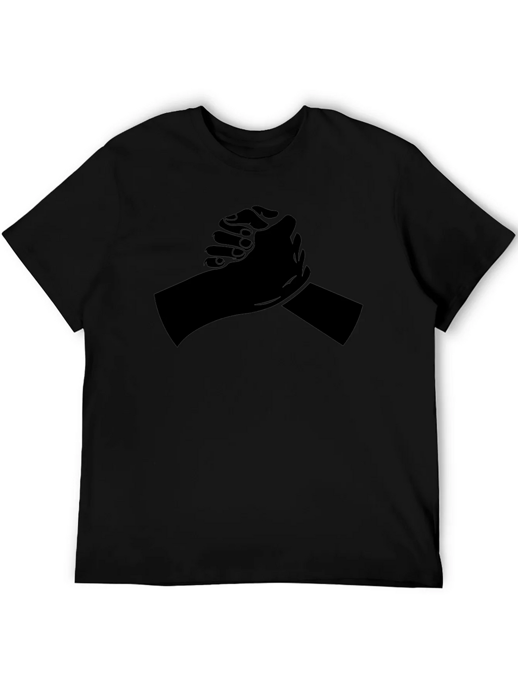Black T-Shirt with Arm Wrestling Design product image 5