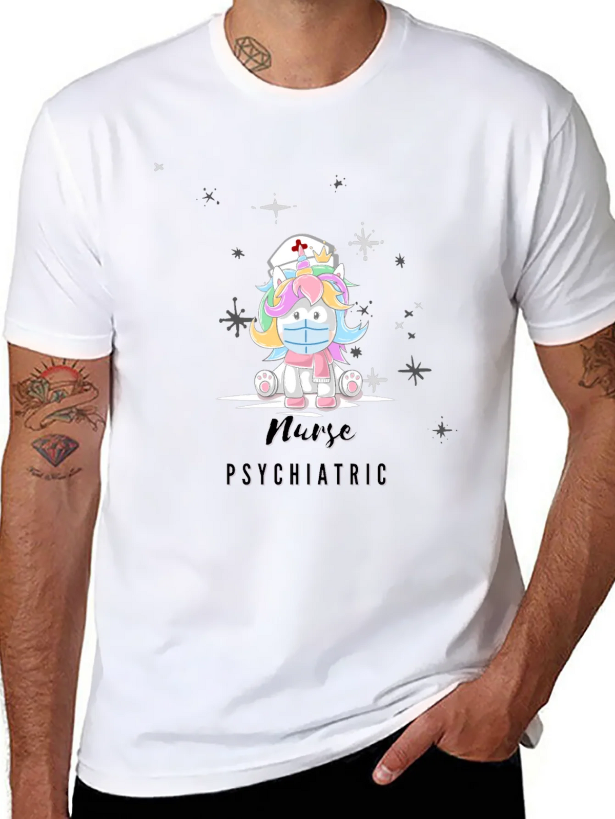 Nurse Psychiatric Unicorn T-Shirt product image 5