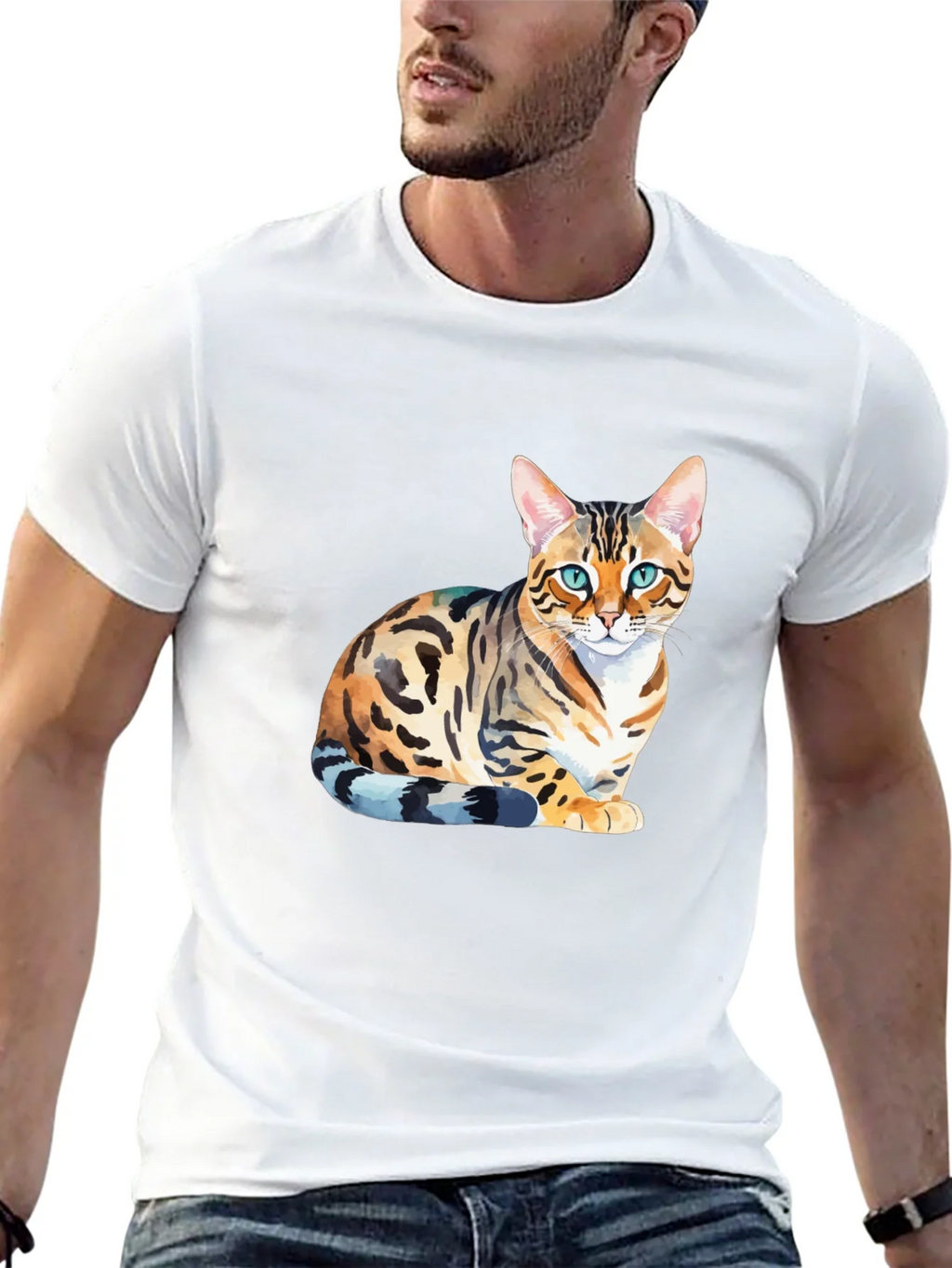 Bengal Cat Graphic T-Shirt - Stylish Mens Tee product image 12