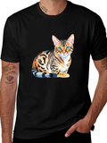 Bengal Cat Graphic T-Shirt - Stylish Mens Tee product image 1