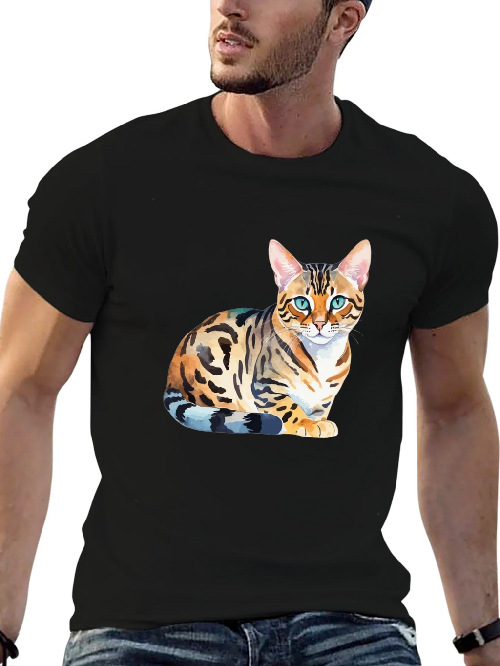 Bengal Cat Graphic T-Shirt - Stylish Mens Tee product image 6