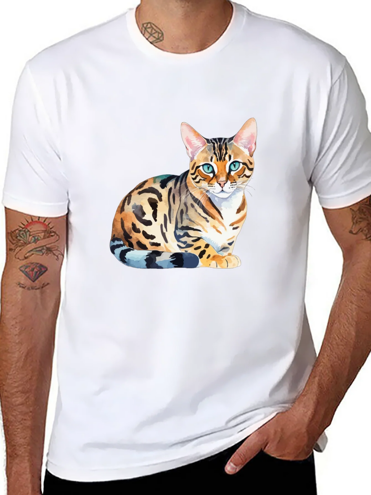 Bengal Cat Graphic T-Shirt - Stylish Mens Tee product image 7