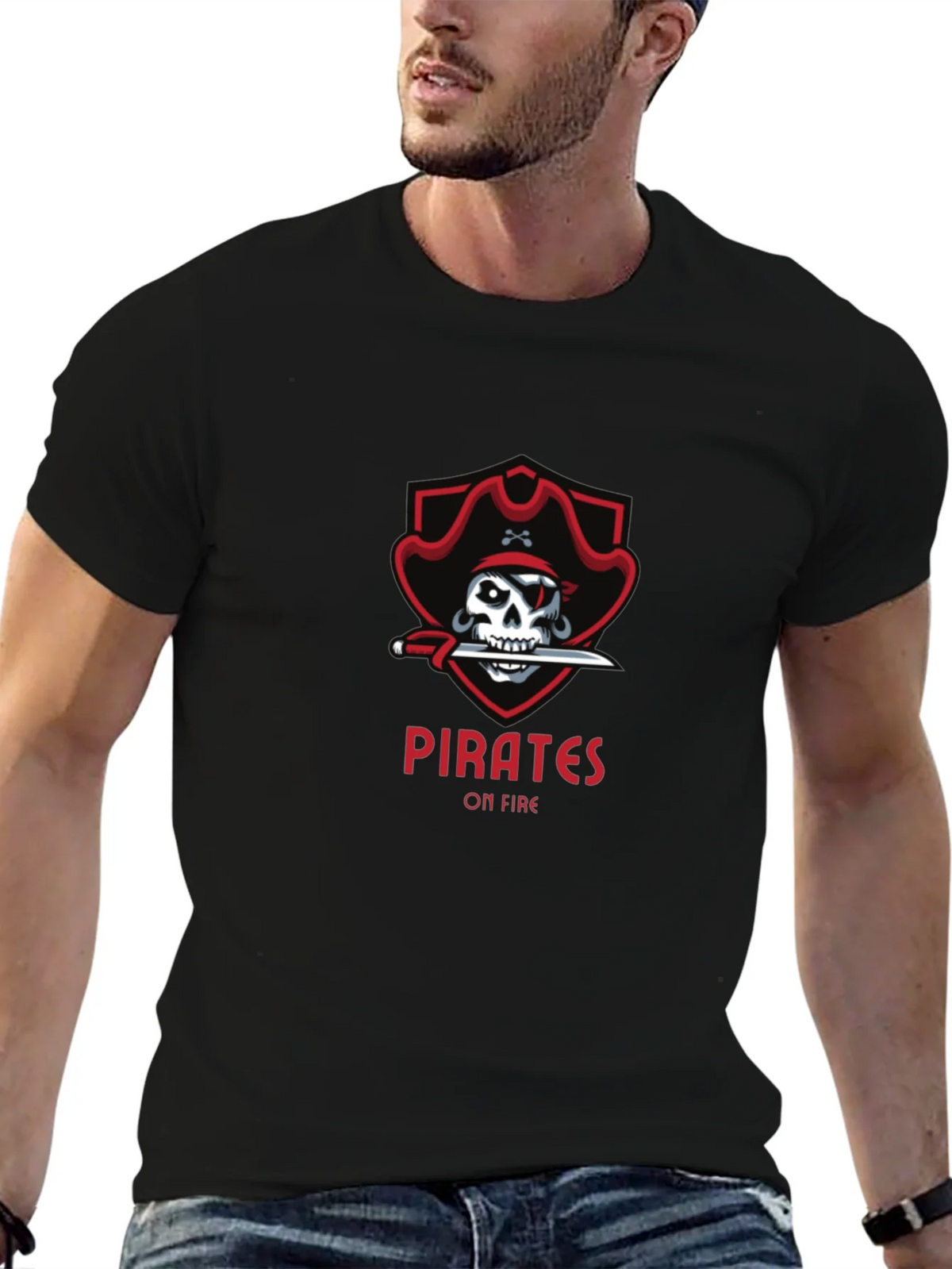 Pirates On Fire T-Shirt - Skull Graphic Tee product image 6