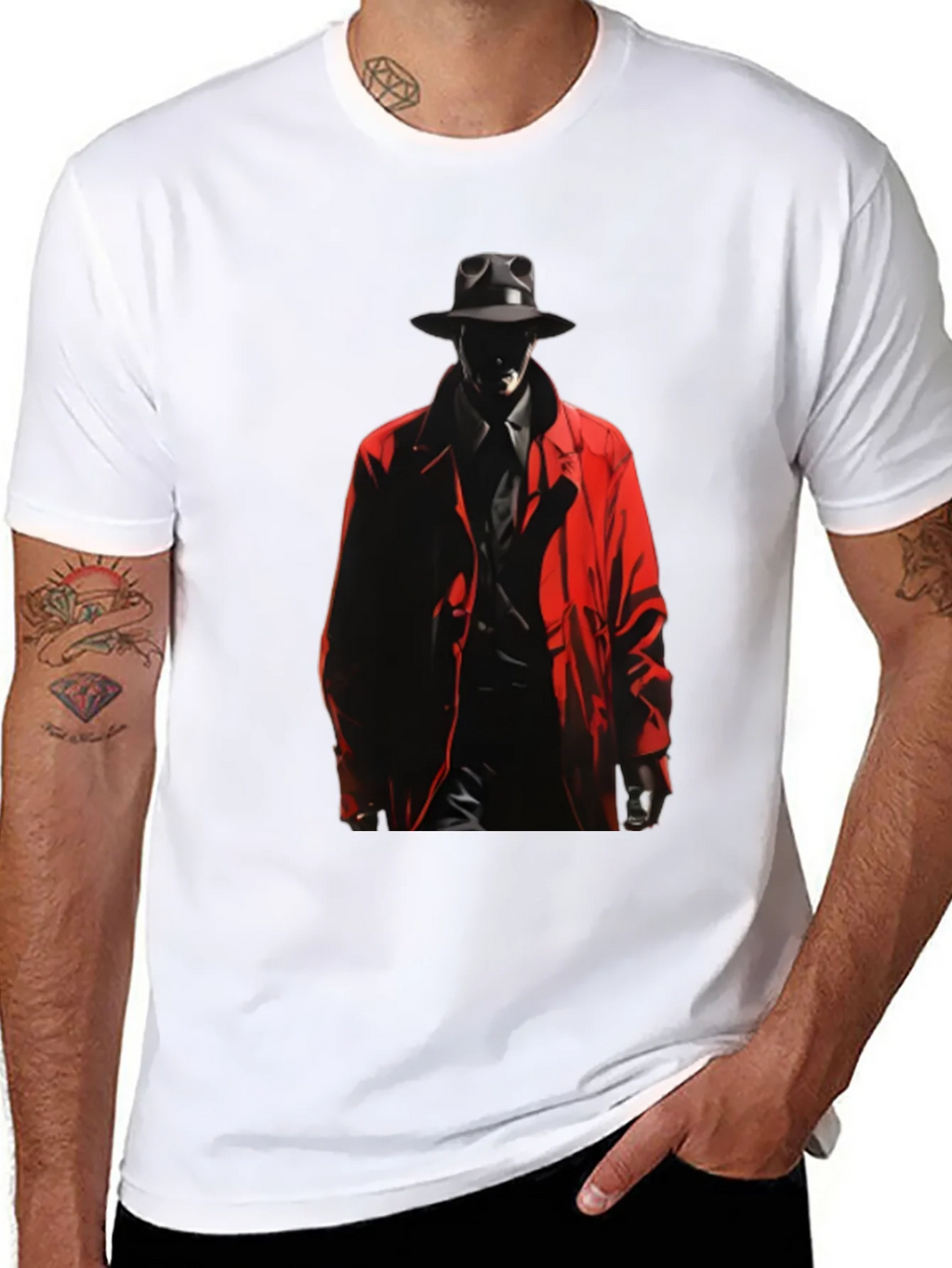 Noir Detective Graphic Tee - Mens Black T-Shirt product image 3