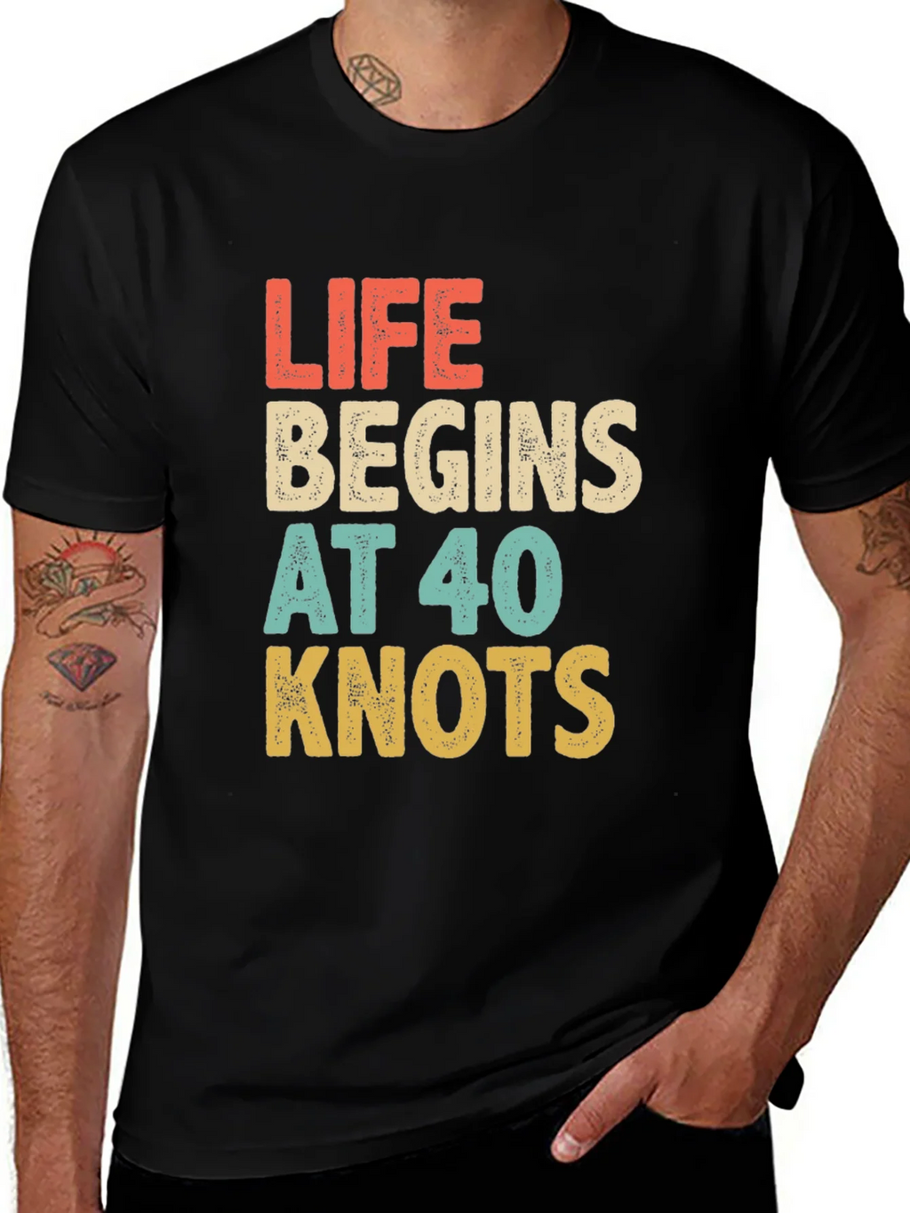 Life Begins at 40 Knots Graphic Tee product image 1