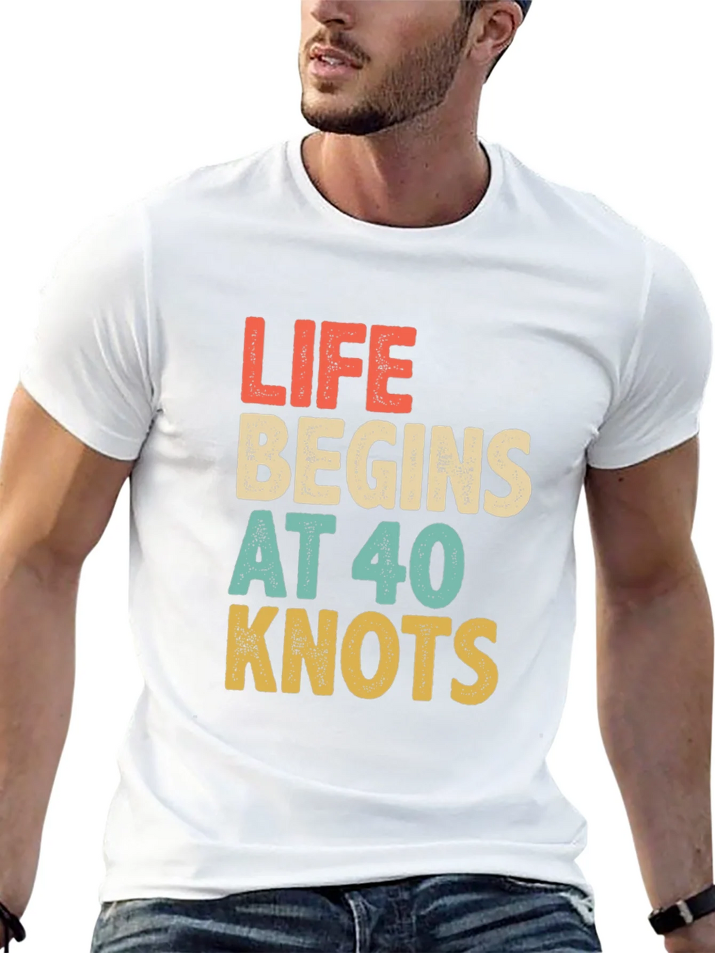 Life Begins at 40 Knots Graphic Tee product image 12