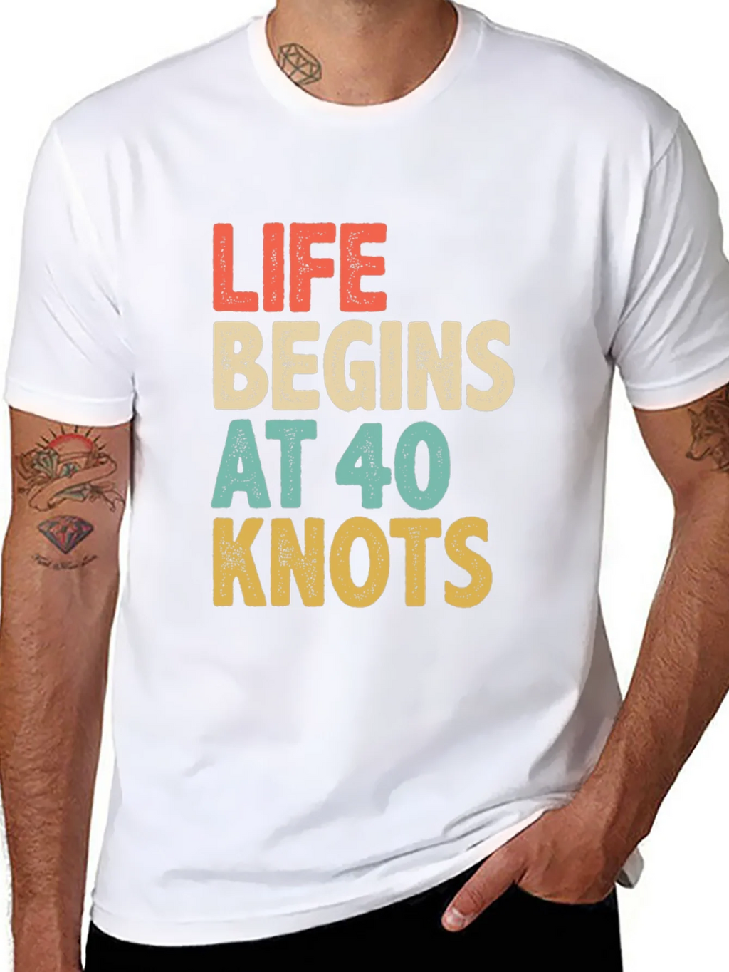 Life Begins at 40 Knots Graphic Tee product image 7