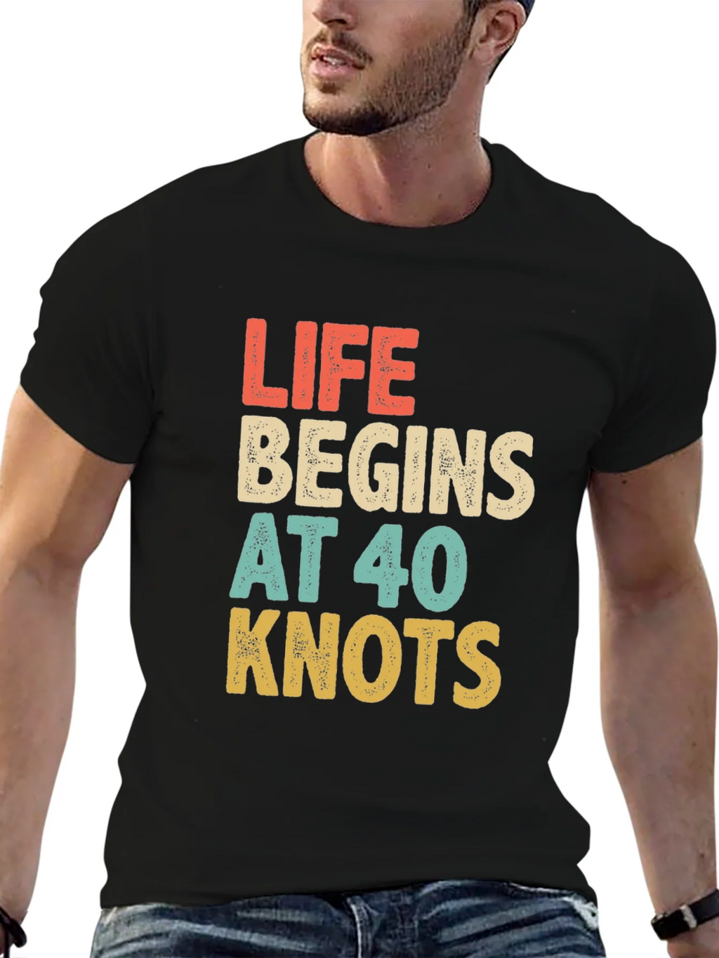 Life Begins at 40 Knots Graphic Tee product image 6
