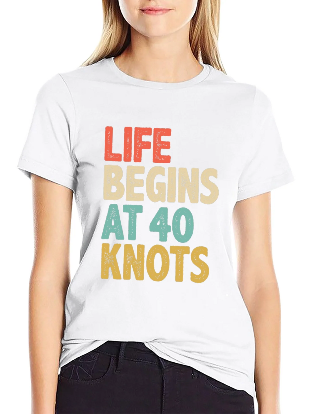 Life Begins at 40 Knots Graphic Tee product image 8