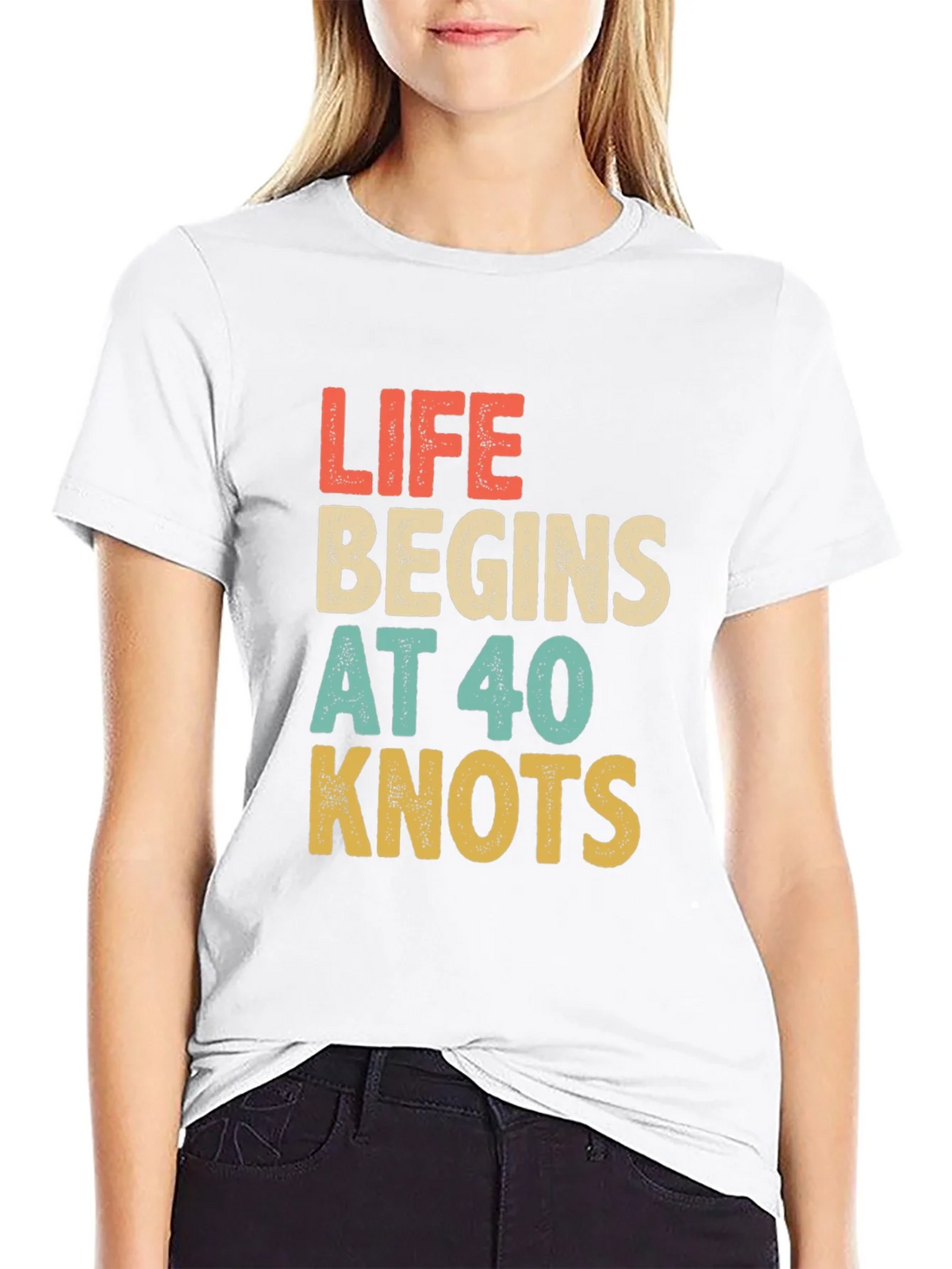 Life Begins at 40 Knots Graphic Tee product image 8
