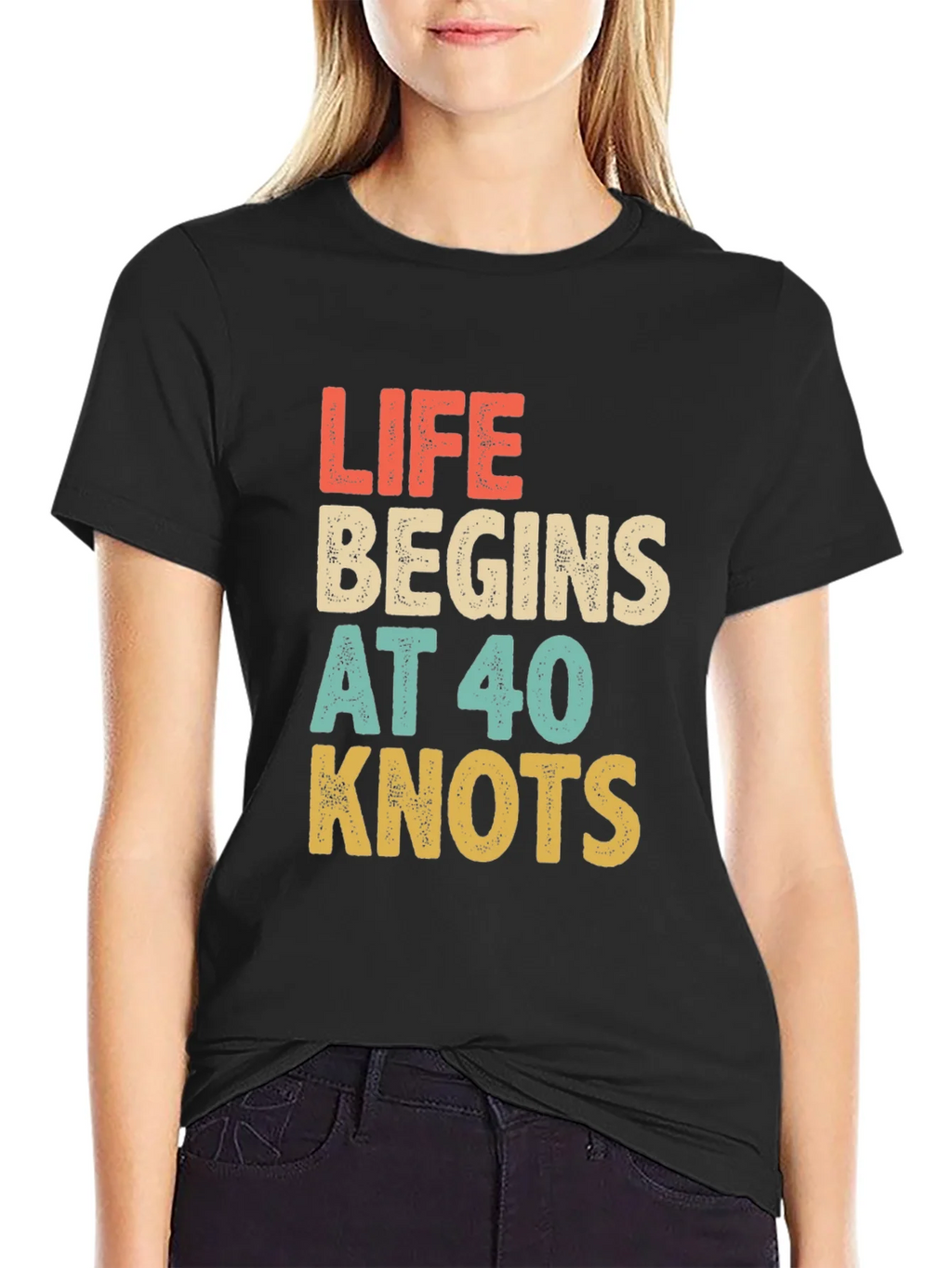 Life Begins at 40 Knots Graphic Tee product image 2