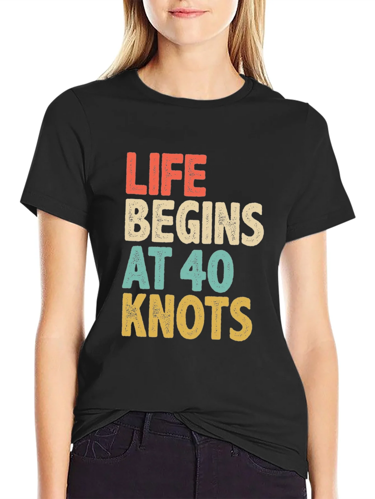 Life Begins at 40 Knots Graphic Tee product image 2