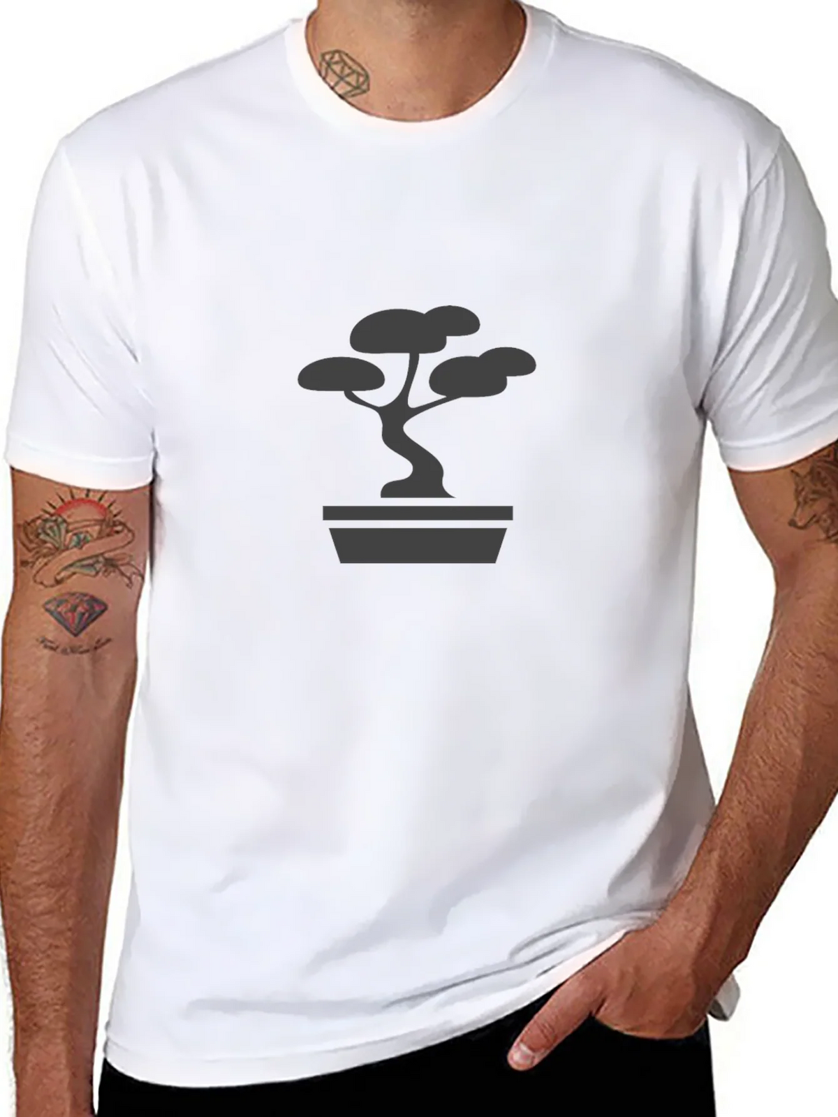 Bonsai Tree Graphic T-Shirt - Black product image 7