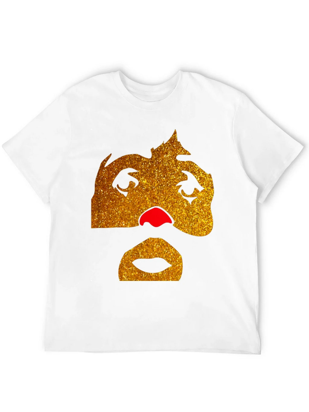 Funny Glitter Face Graphic Tee - Black product image 11