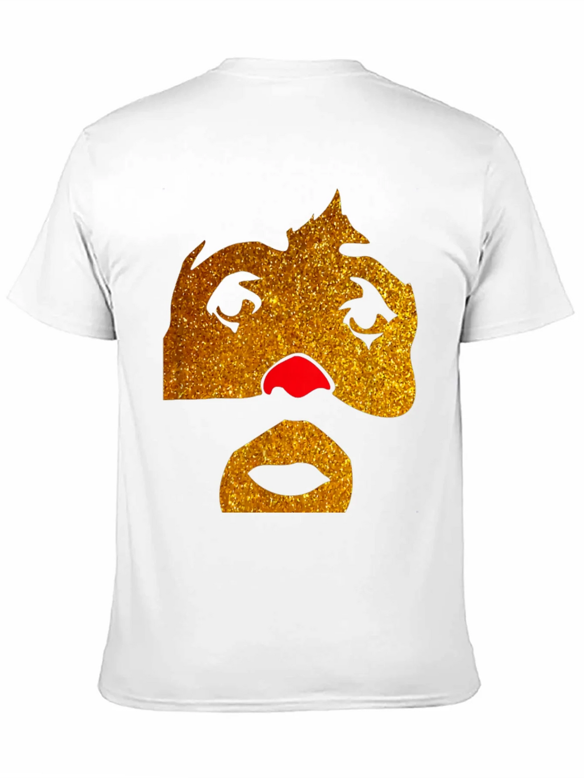Funny Glitter Face Graphic Tee - Black product image 10