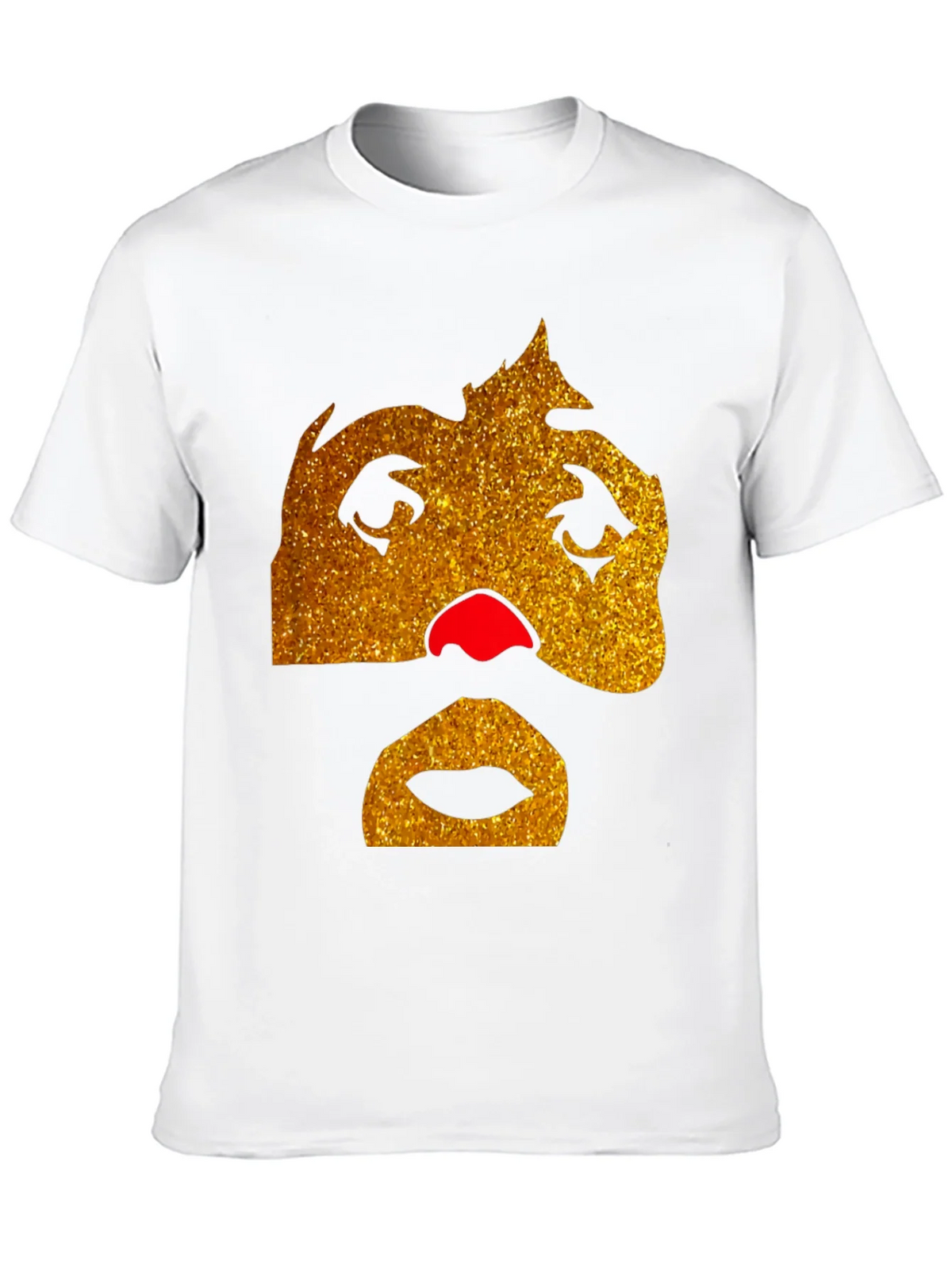 Funny Glitter Face Graphic Tee - Black product image 9