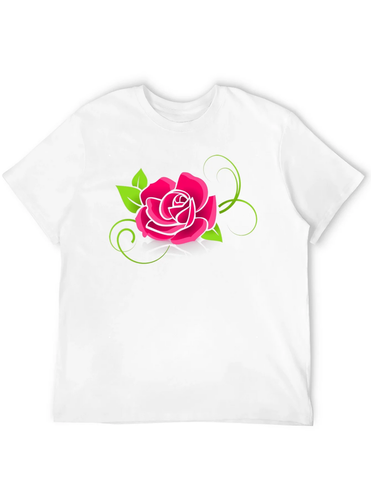 Black T-Shirt with Pink Rose Design product image 11