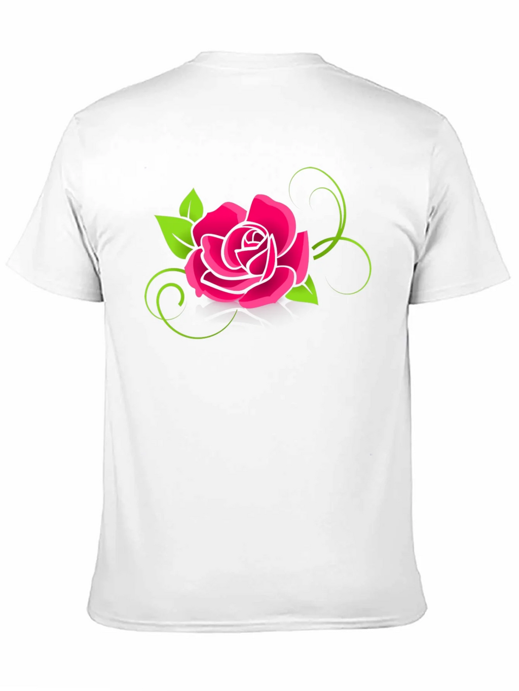 Black T-Shirt with Pink Rose Design product image 10
