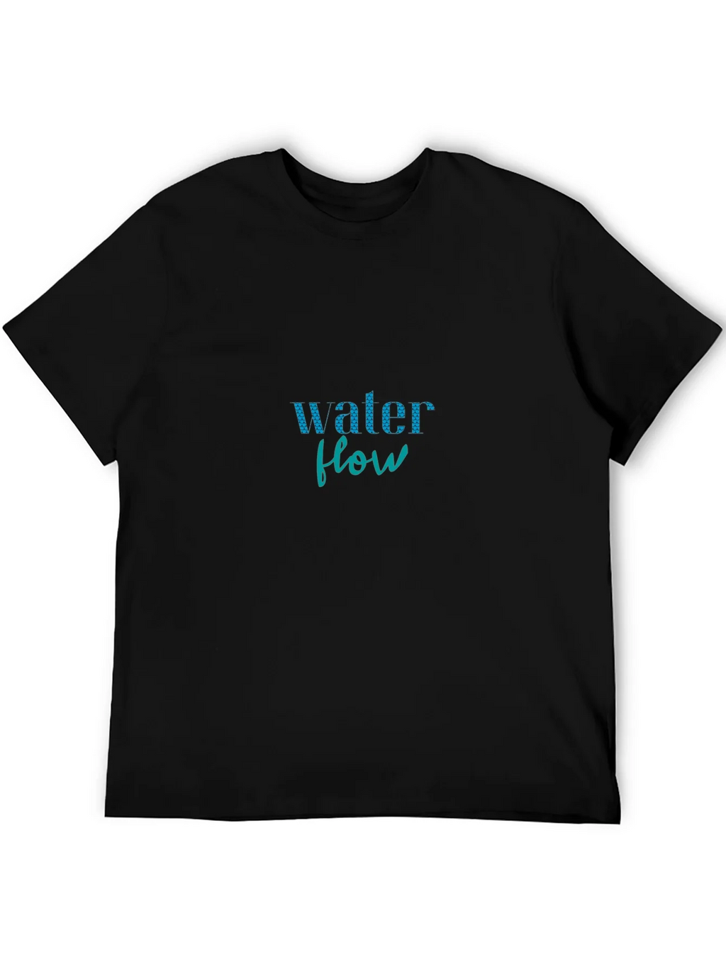 Water Flow Graphic Print Black T-Shirt product image 5