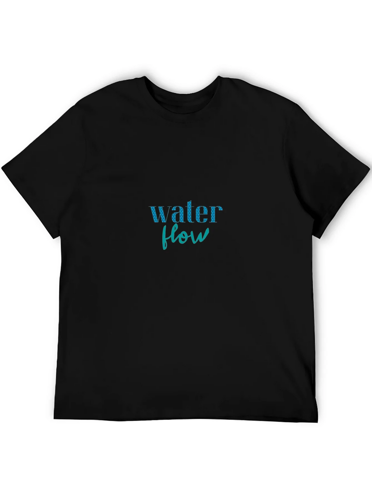 Water Flow Graphic Print Black T-Shirt product image 5