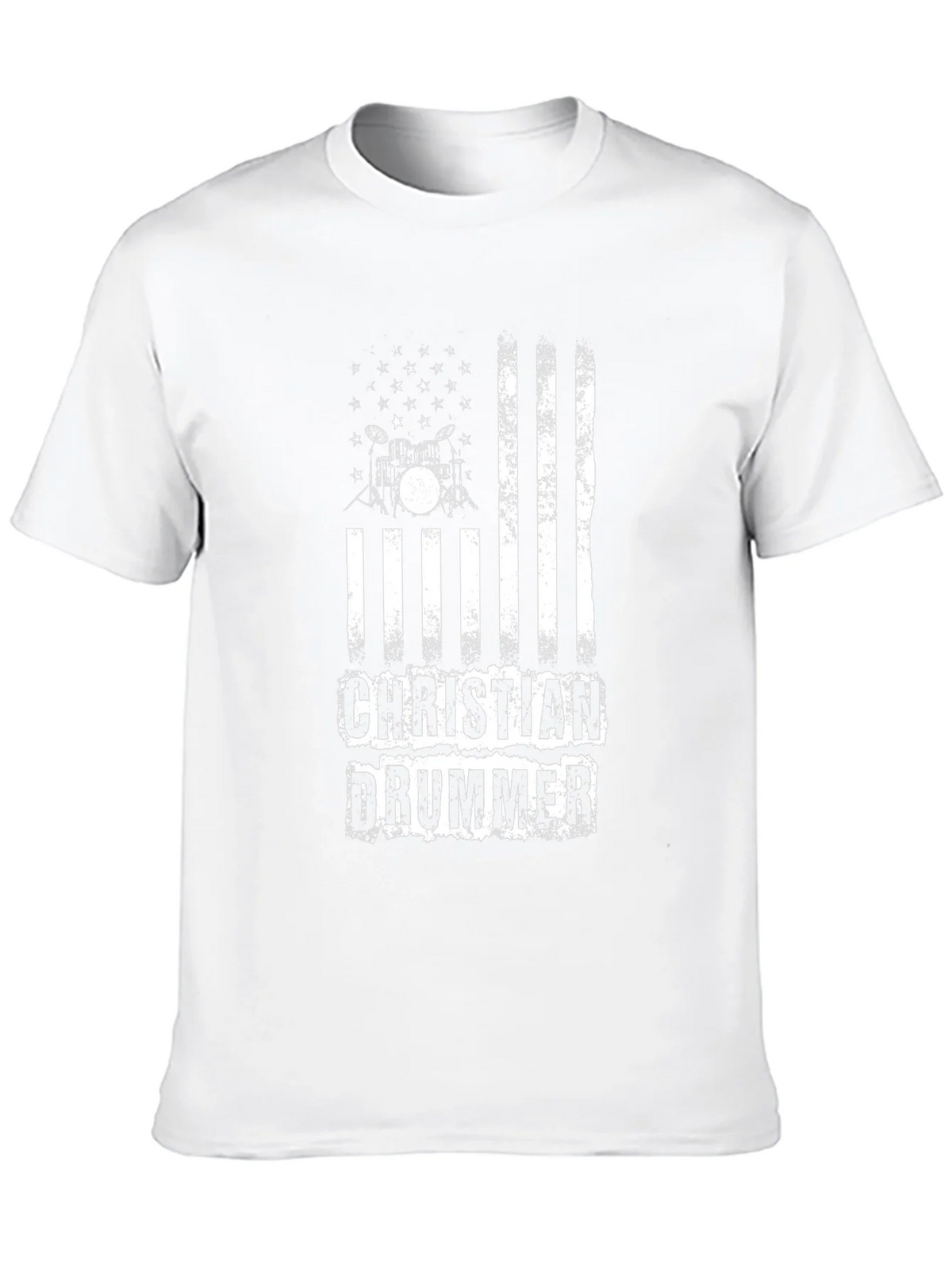 Christian Drummer Graphic Tee - Black Cotton Blend Shirt product image 9